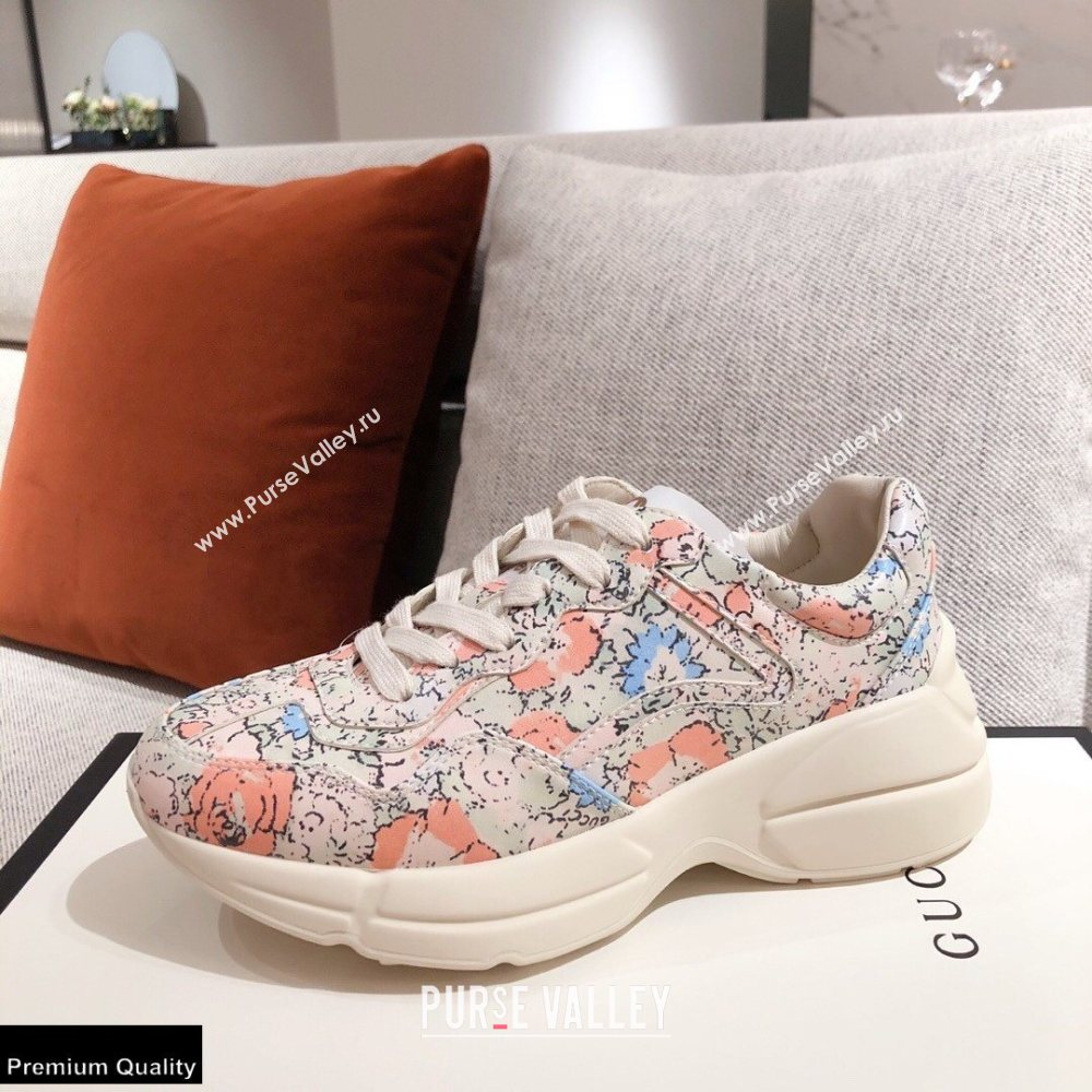 Gucci Rhyton Leather Lovers Sneakers 27 2021 (kaola-21022342)