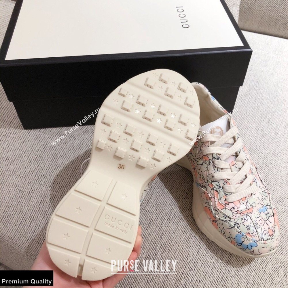 Gucci Rhyton Leather Lovers Sneakers 27 2021 (kaola-21022342)