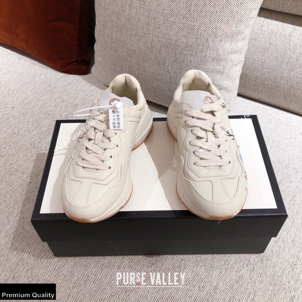 Gucci Rhyton Leather Lovers Sneakers 25 2021 (kaola-21022340)