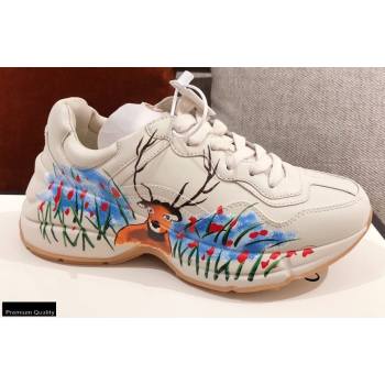 Gucci Rhyton Leather Lovers Sneakers 25 2021 (kaola-21022340)