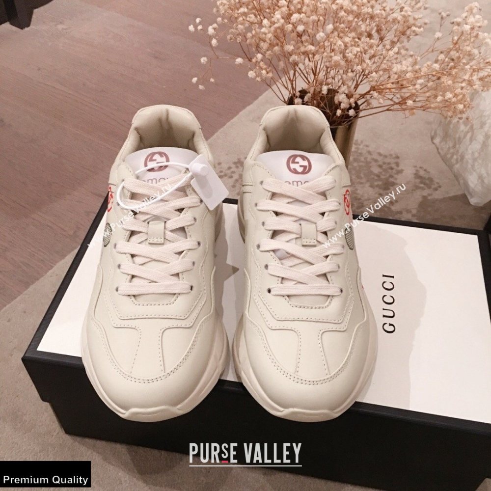 Gucci Rhyton Leather Lovers Sneakers 14 2021 (kaola-21022329)