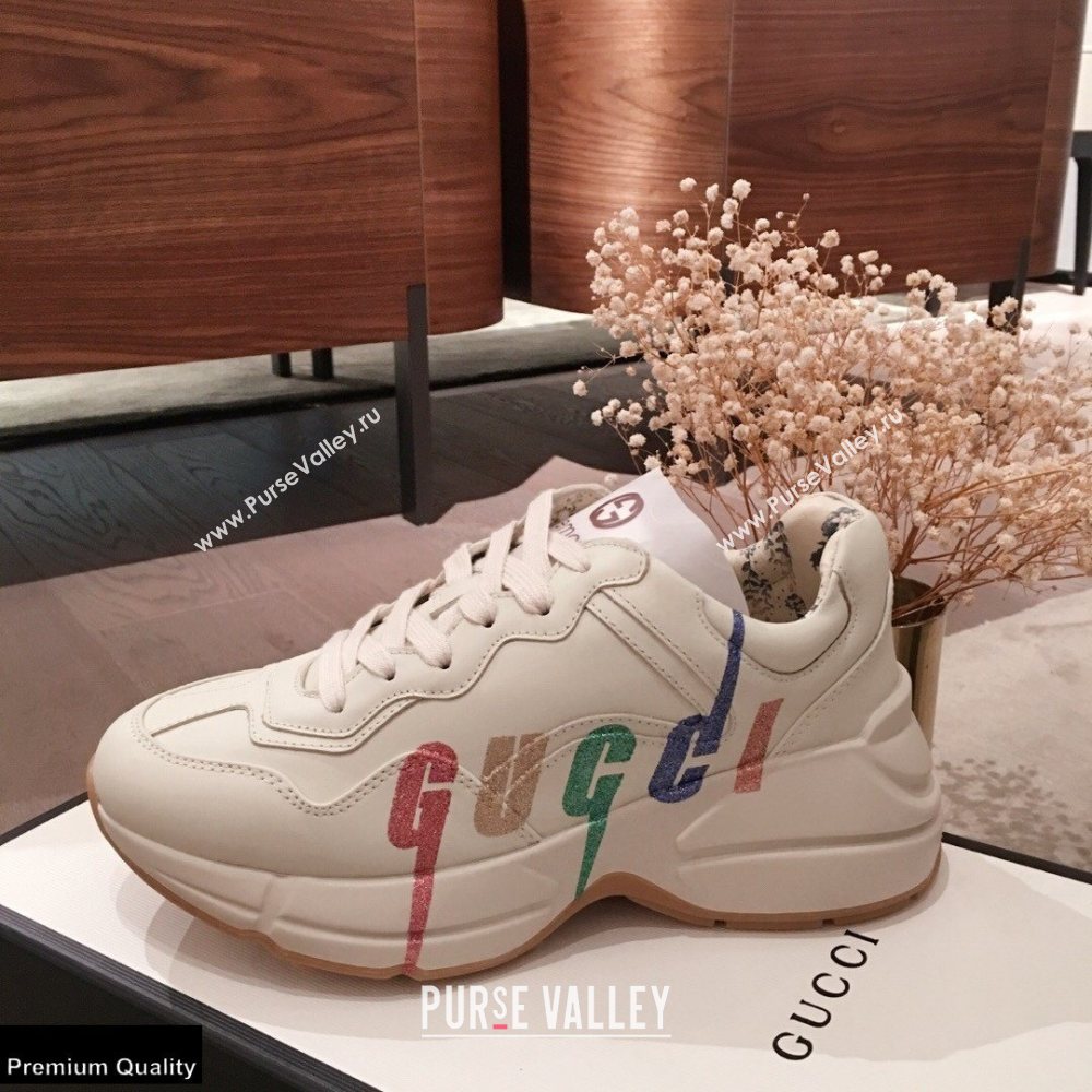 Gucci Rhyton Leather Lovers Sneakers 12 2021 (kaola-21022327)