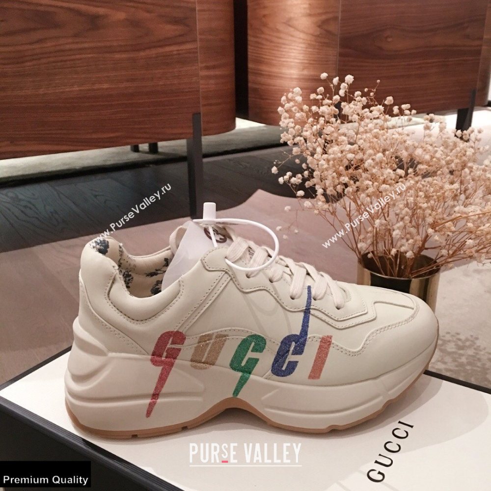 Gucci Rhyton Leather Lovers Sneakers 12 2021 (kaola-21022327)