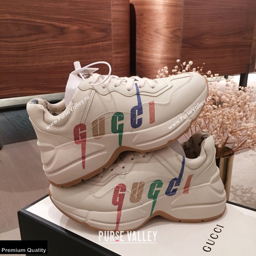 Gucci Rhyton Leather Lovers Sneakers 12 2021 (kaola-21022327)