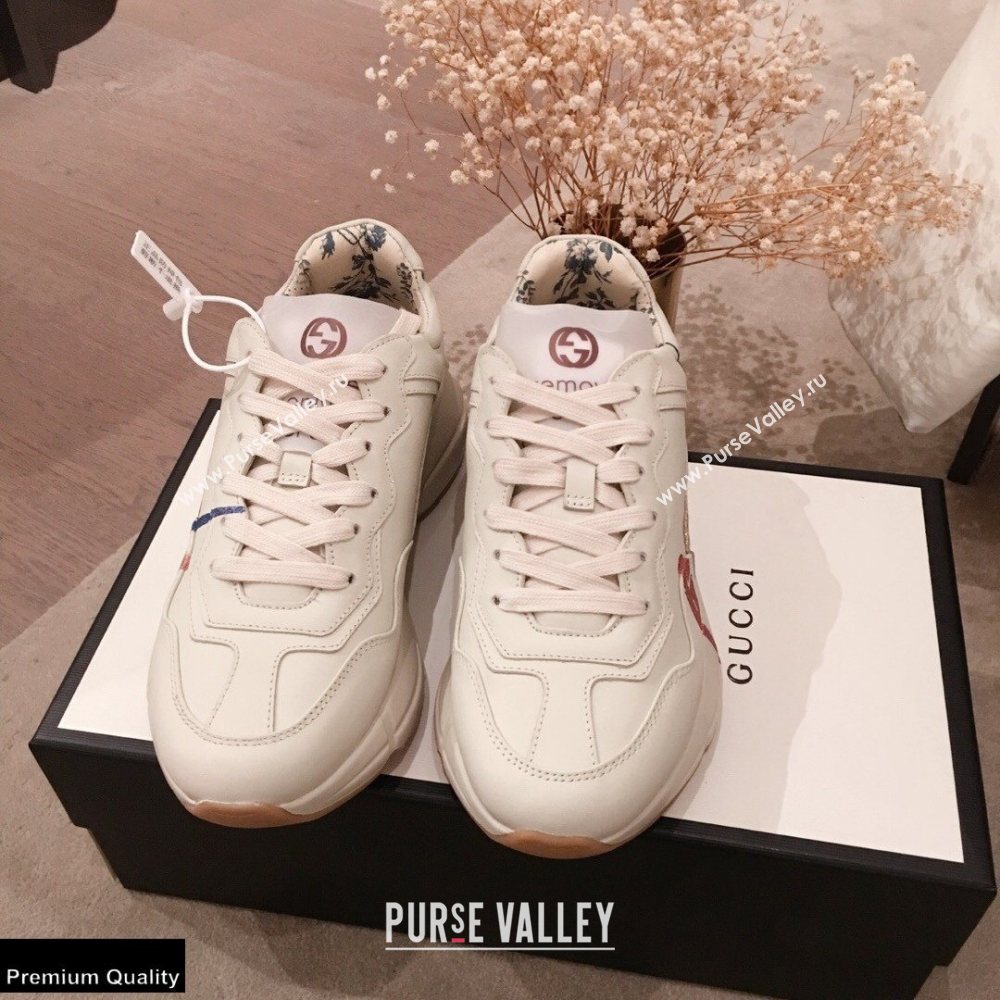 Gucci Rhyton Leather Lovers Sneakers 12 2021 (kaola-21022327)