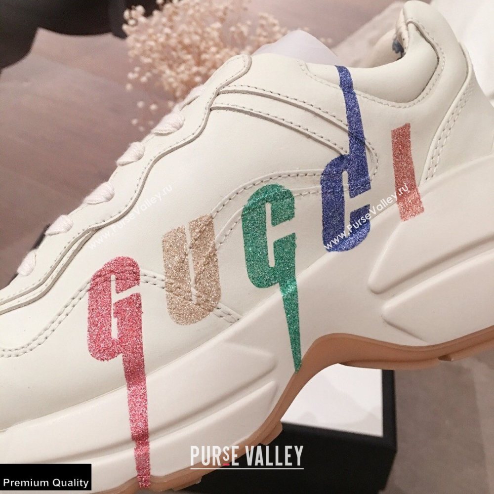 Gucci Rhyton Leather Lovers Sneakers 12 2021 (kaola-21022327)