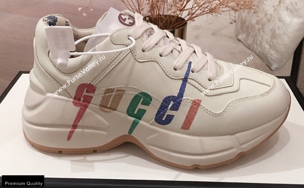Gucci Rhyton Leather Lovers Sneakers 12 2021 (kaola-21022327)