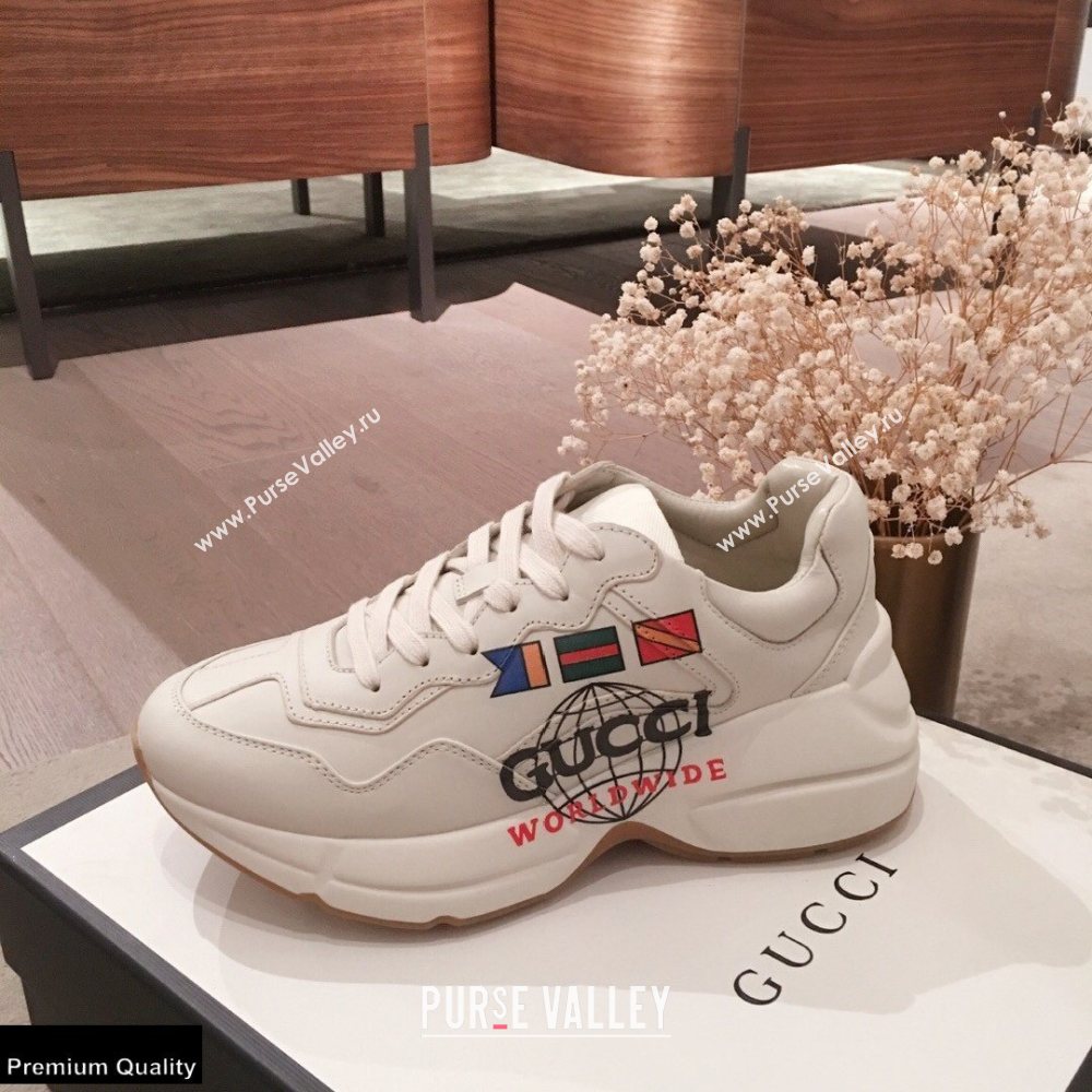 Gucci Rhyton Leather Lovers Sneakers 11 2021 (kaola-21022326)