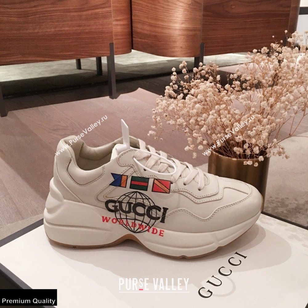 Gucci Rhyton Leather Lovers Sneakers 11 2021 (kaola-21022326)