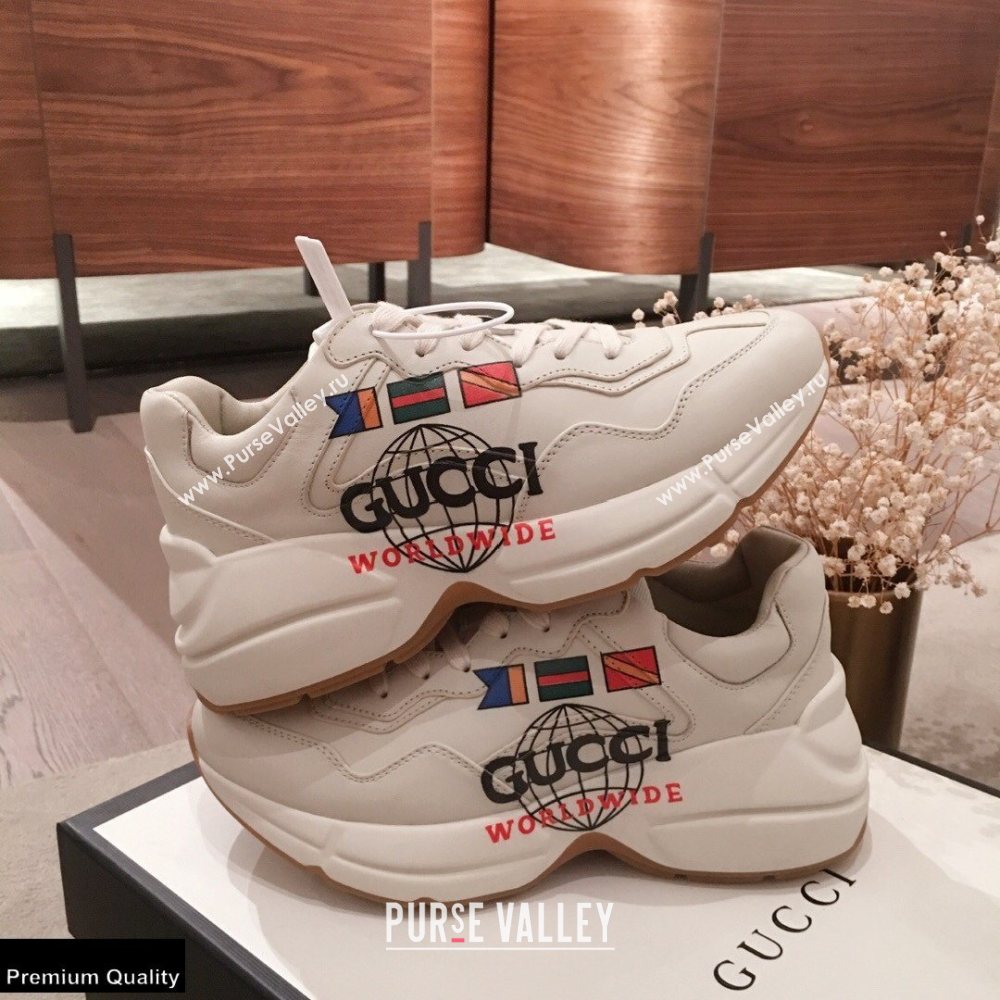 Gucci Rhyton Leather Lovers Sneakers 11 2021 (kaola-21022326)