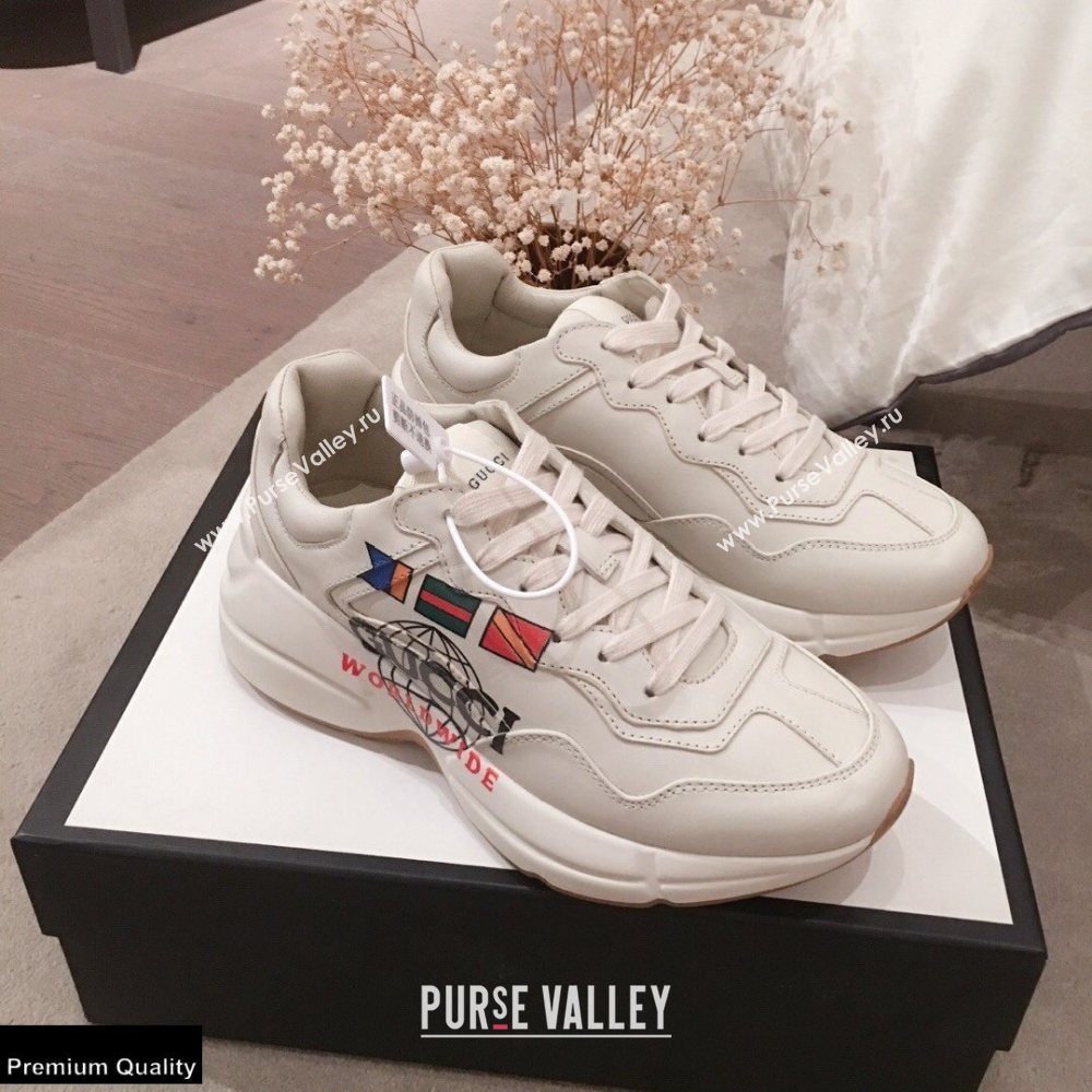 Gucci Rhyton Leather Lovers Sneakers 11 2021 (kaola-21022326)