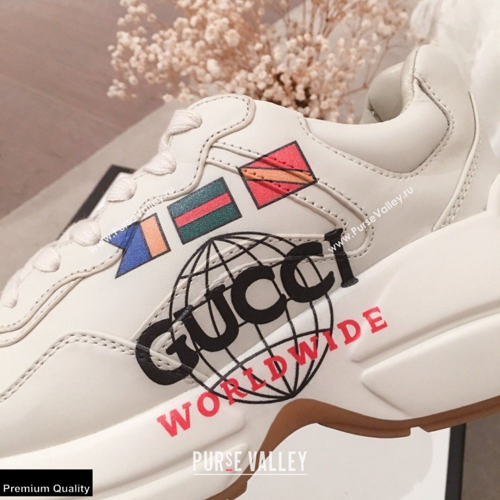 Gucci Rhyton Leather Lovers Sneakers 11 2021 (kaola-21022326)