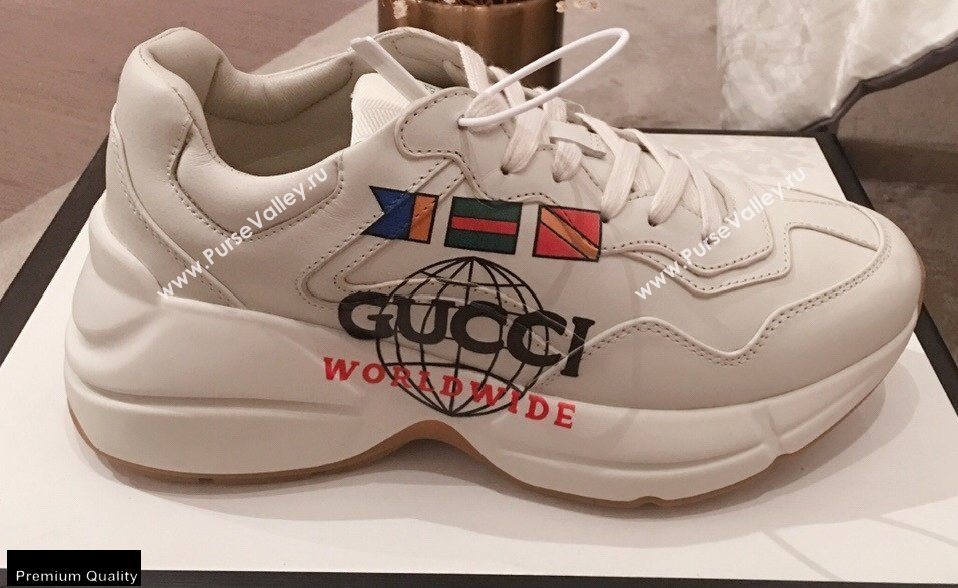 Gucci Rhyton Leather Lovers Sneakers 11 2021 (kaola-21022326)