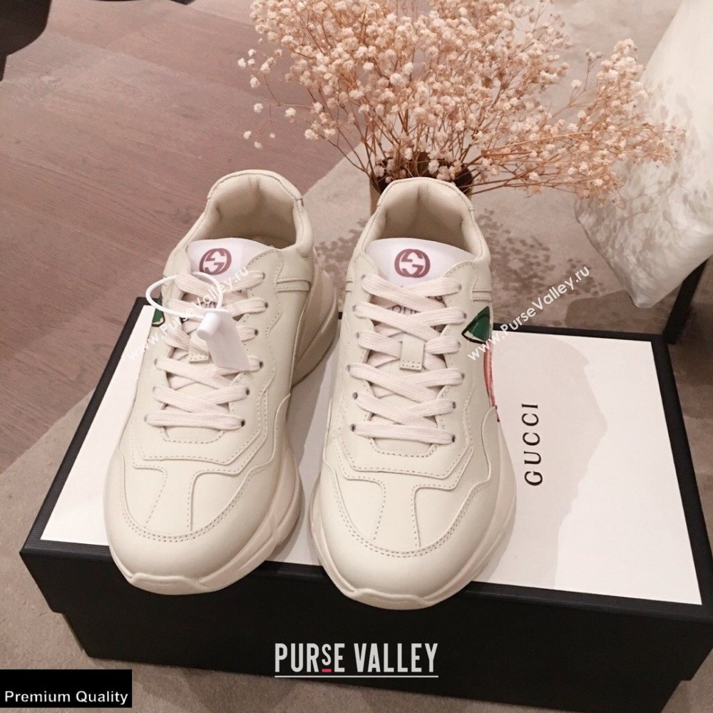 Gucci Rhyton Leather Lovers Sneakers 10 2021 (kaola-21022325)