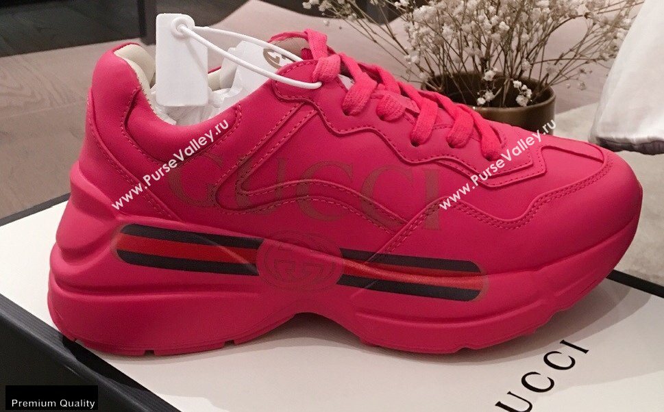Gucci Rhyton Leather Lovers Sneakers 19 2021 (kaola-21022334)