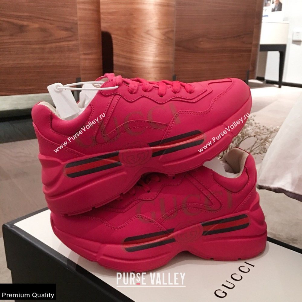 Gucci Rhyton Leather Lovers Sneakers 19 2021 (kaola-21022334)