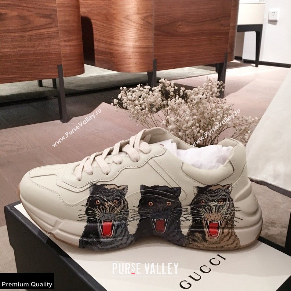 Gucci Rhyton Leather Lovers Sneakers 18 2021 (kaola-21022333)