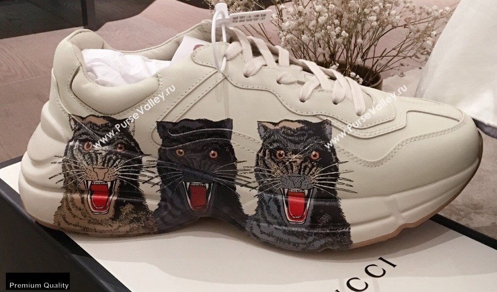 Gucci Rhyton Leather Lovers Sneakers 18 2021 (kaola-21022333)