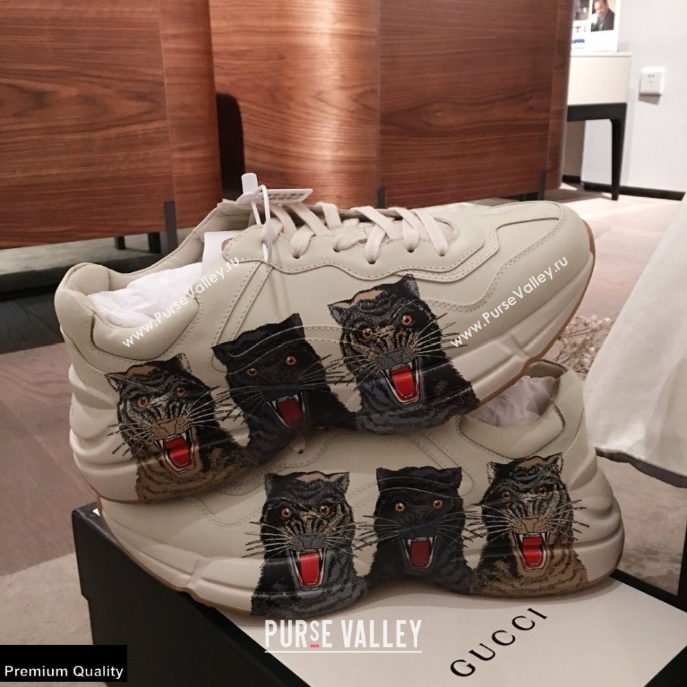 Gucci Rhyton Leather Lovers Sneakers 18 2021 (kaola-21022333)