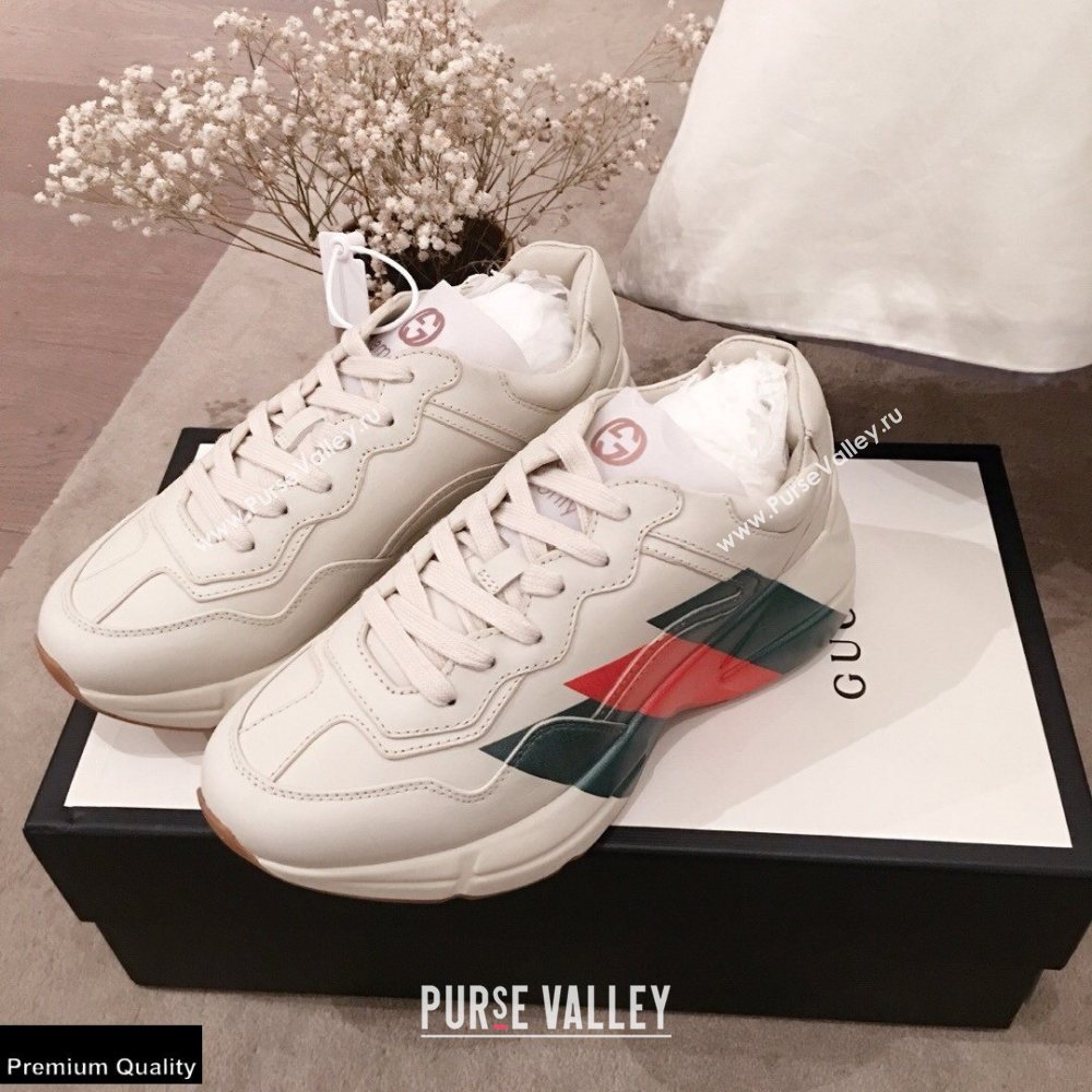 Gucci Rhyton Leather Lovers Sneakers 17 2021 (kaola-21022332)