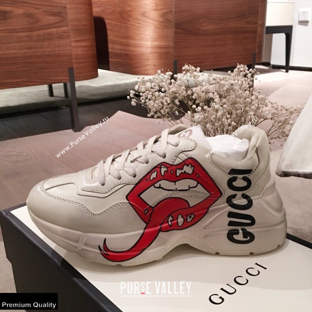 Gucci Rhyton Leather Lovers Sneakers 07 2021 (kaola-21022322)