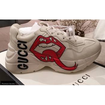 Gucci Rhyton Leather Lovers Sneakers 07 2021 (kaola-21022322)