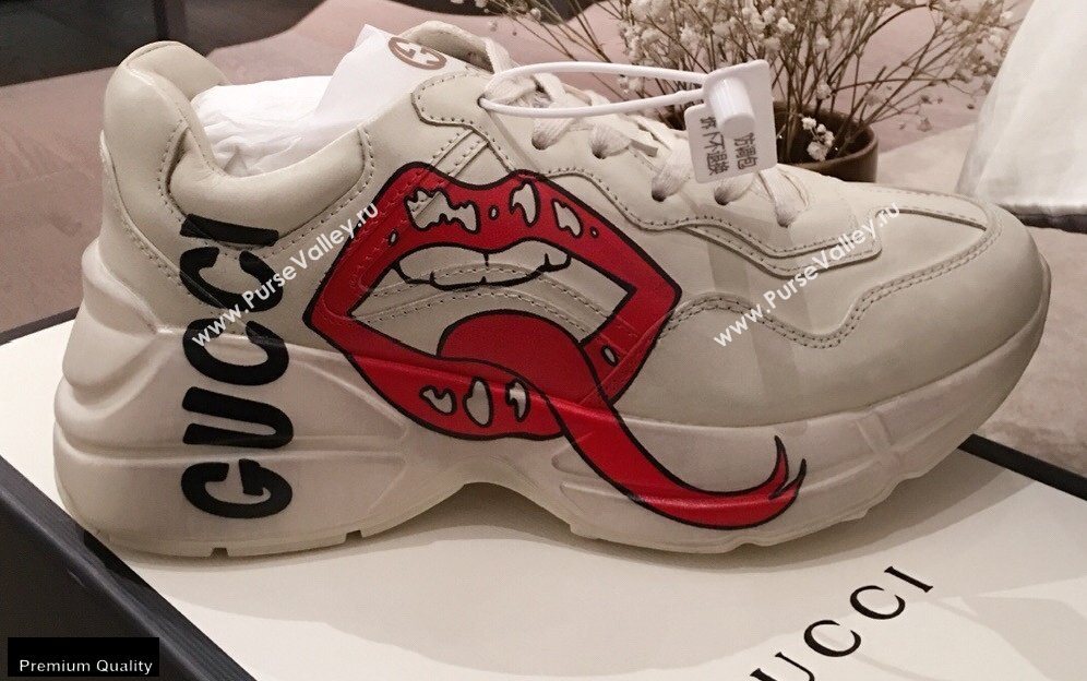 Gucci Rhyton Leather Lovers Sneakers 07 2021 (kaola-21022322)