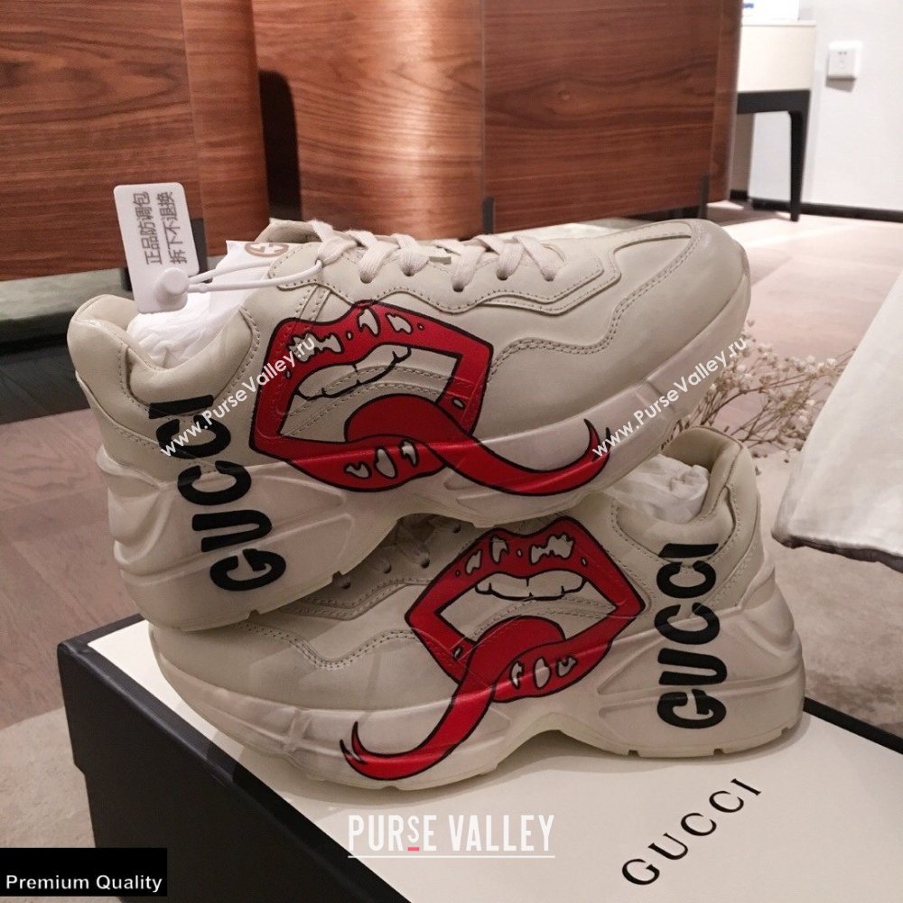 Gucci Rhyton Leather Lovers Sneakers 07 2021 (kaola-21022322)