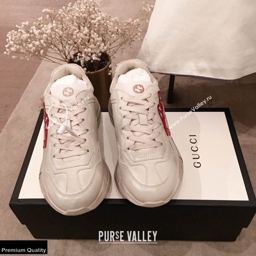 Gucci Rhyton Leather Lovers Sneakers 07 2021 (kaola-21022322)