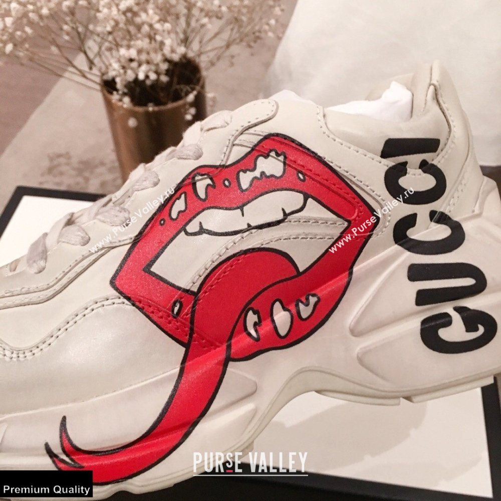Gucci Rhyton Leather Lovers Sneakers 07 2021 (kaola-21022322)