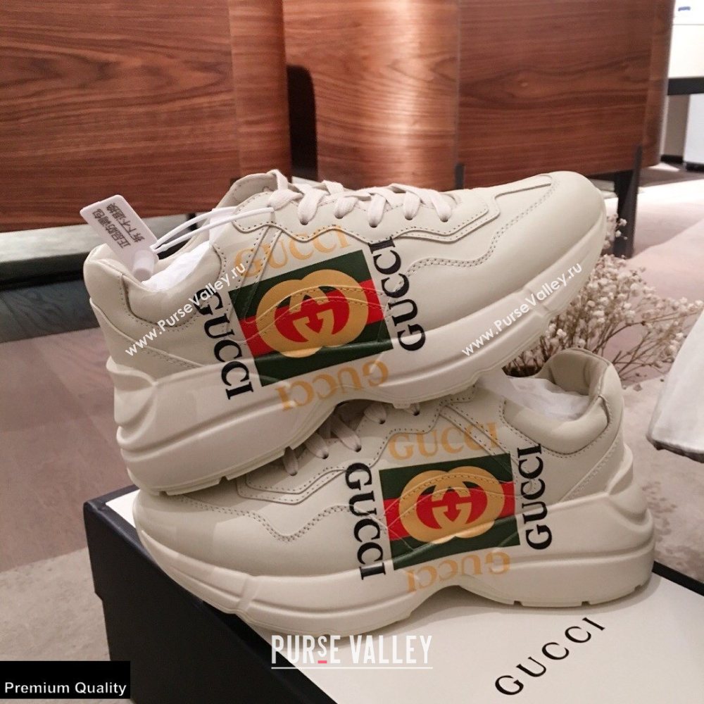Gucci Rhyton Leather Lovers Sneakers 05 2021 (kaola-21022320)