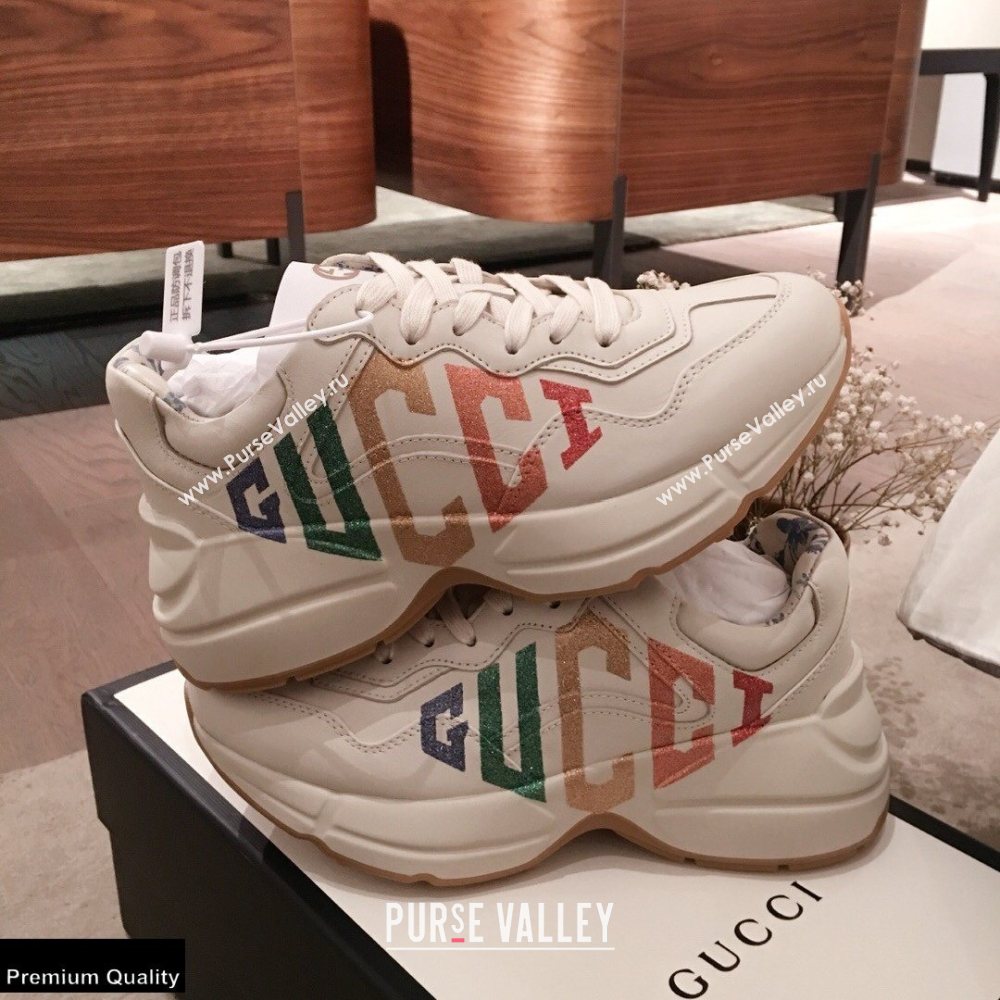Gucci Rhyton Leather Lovers Sneakers 02 2021 (kaola-21022317)