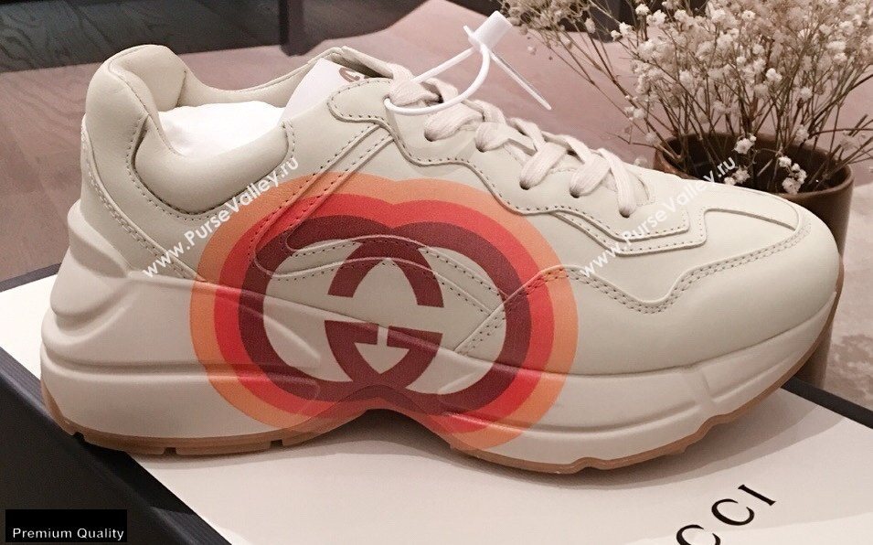 Gucci Rhyton Leather Lovers Sneakers 01 2021 (kaola-21022316)