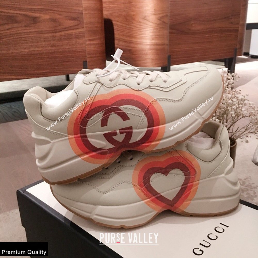Gucci Rhyton Leather Lovers Sneakers 01 2021 (kaola-21022316)