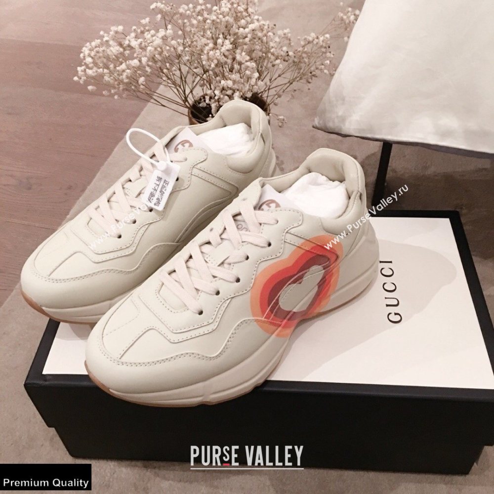 Gucci Rhyton Leather Lovers Sneakers 01 2021 (kaola-21022316)