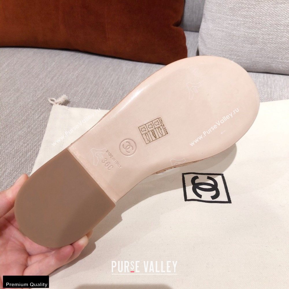 Chanel CC Logo Leather Mules G36065 White 2021 (kaola-21022354)