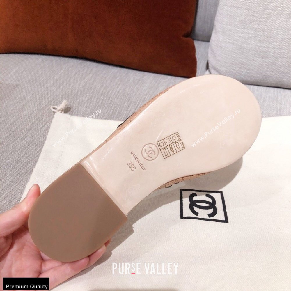 Chanel CC Logo Leather Mules G36065 Black 2021 (kaola-21022353)