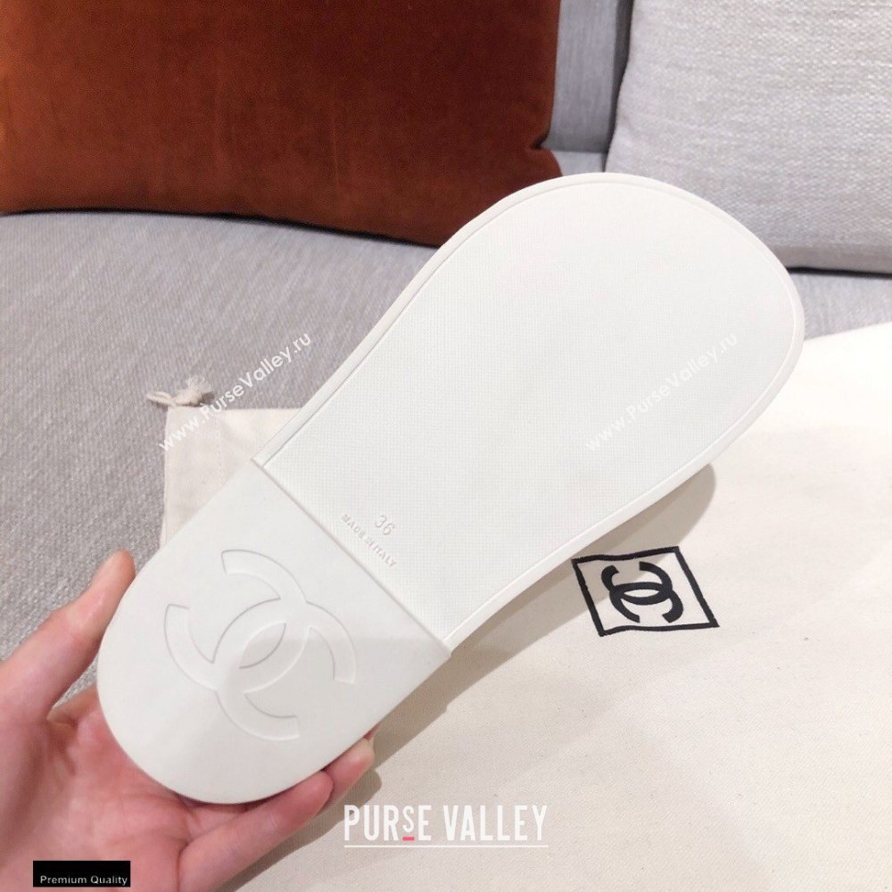 Chanel Logo Beach Sandals G35927 White 2021 (kaola-21022377)