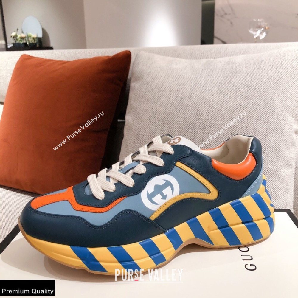 Gucci Rhyton Leather Lovers Sneakers 33 2021 (kaola-21022348)