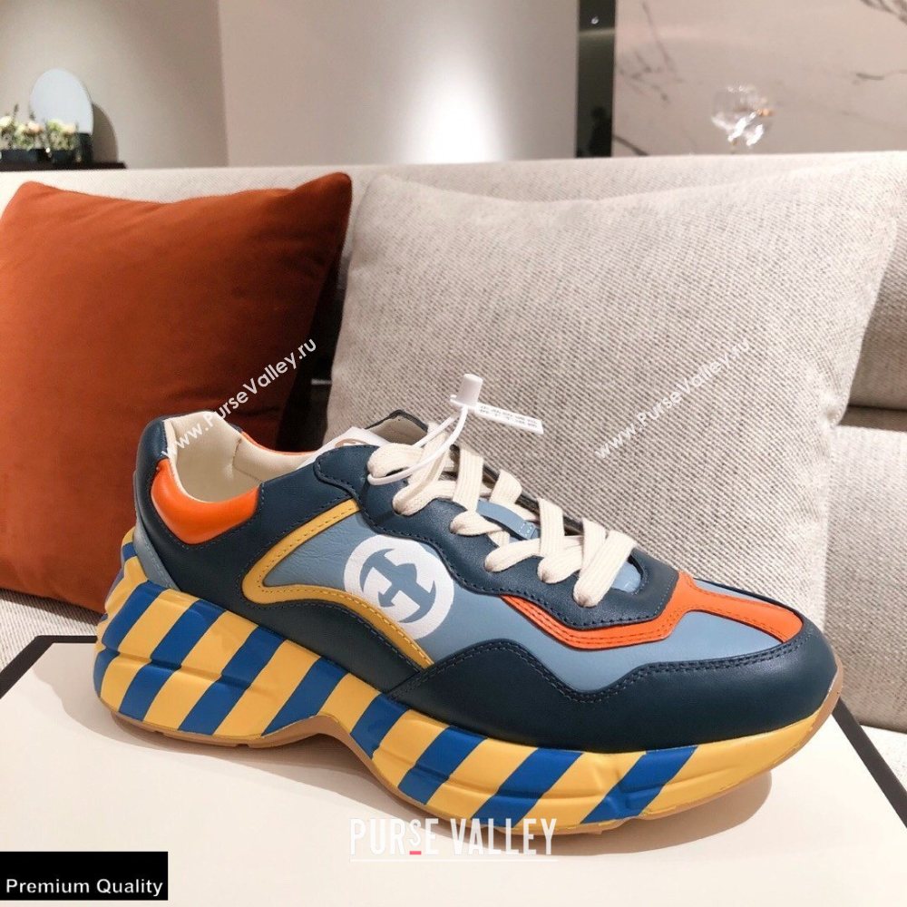 Gucci Rhyton Leather Lovers Sneakers 33 2021 (kaola-21022348)