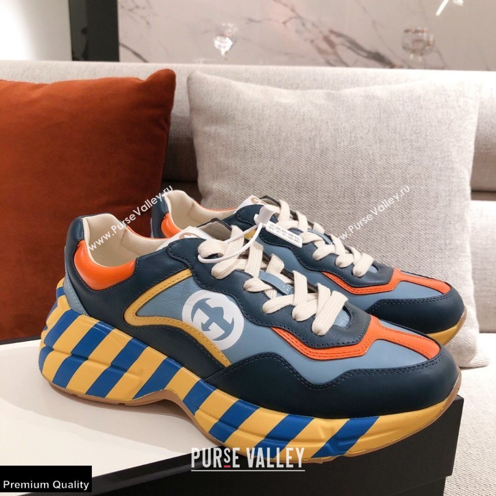 Gucci Rhyton Leather Lovers Sneakers 33 2021 (kaola-21022348)