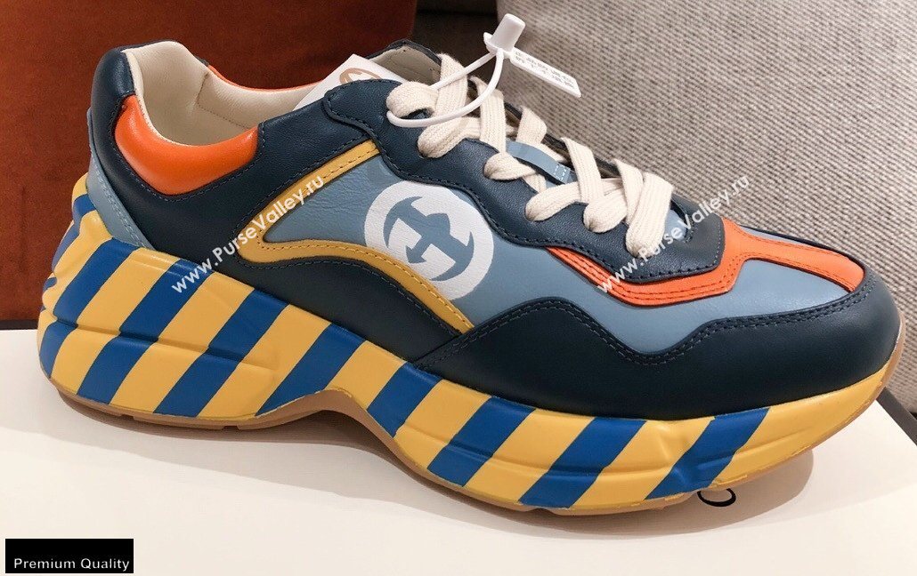 Gucci Rhyton Leather Lovers Sneakers 33 2021 (kaola-21022348)