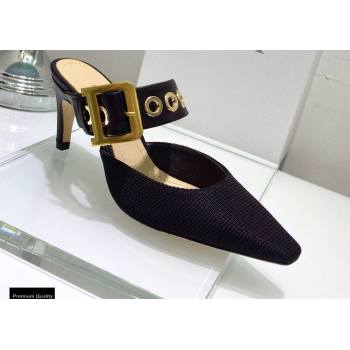 Dior D-Dior Heel 7.5cm Mules Technical Fabric Black 2021 (jincheng-21022405)