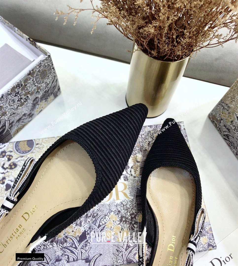 Dior JAdior Embroidered Slingback Ballerina Flats Black 2021 (jincheng-21022529)