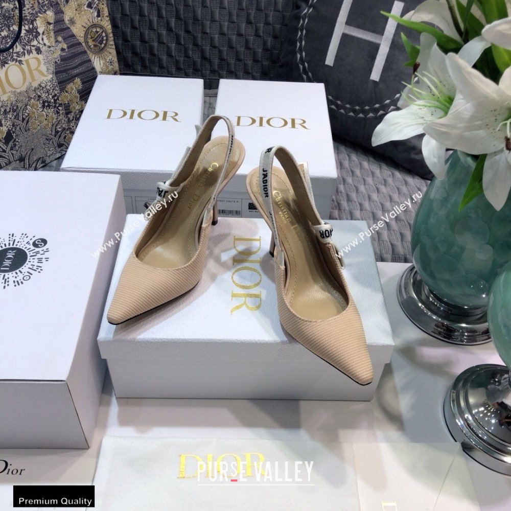 Dior Heel 9.5cm JAdior Slingback Pumps Technical Fabric Nude 2021 (jincheng-21022513)