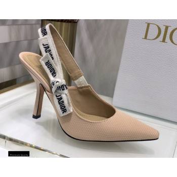 Dior Heel 9.5cm JAdior Slingback Pumps Technical Fabric Nude 2021 (jincheng-21022513)