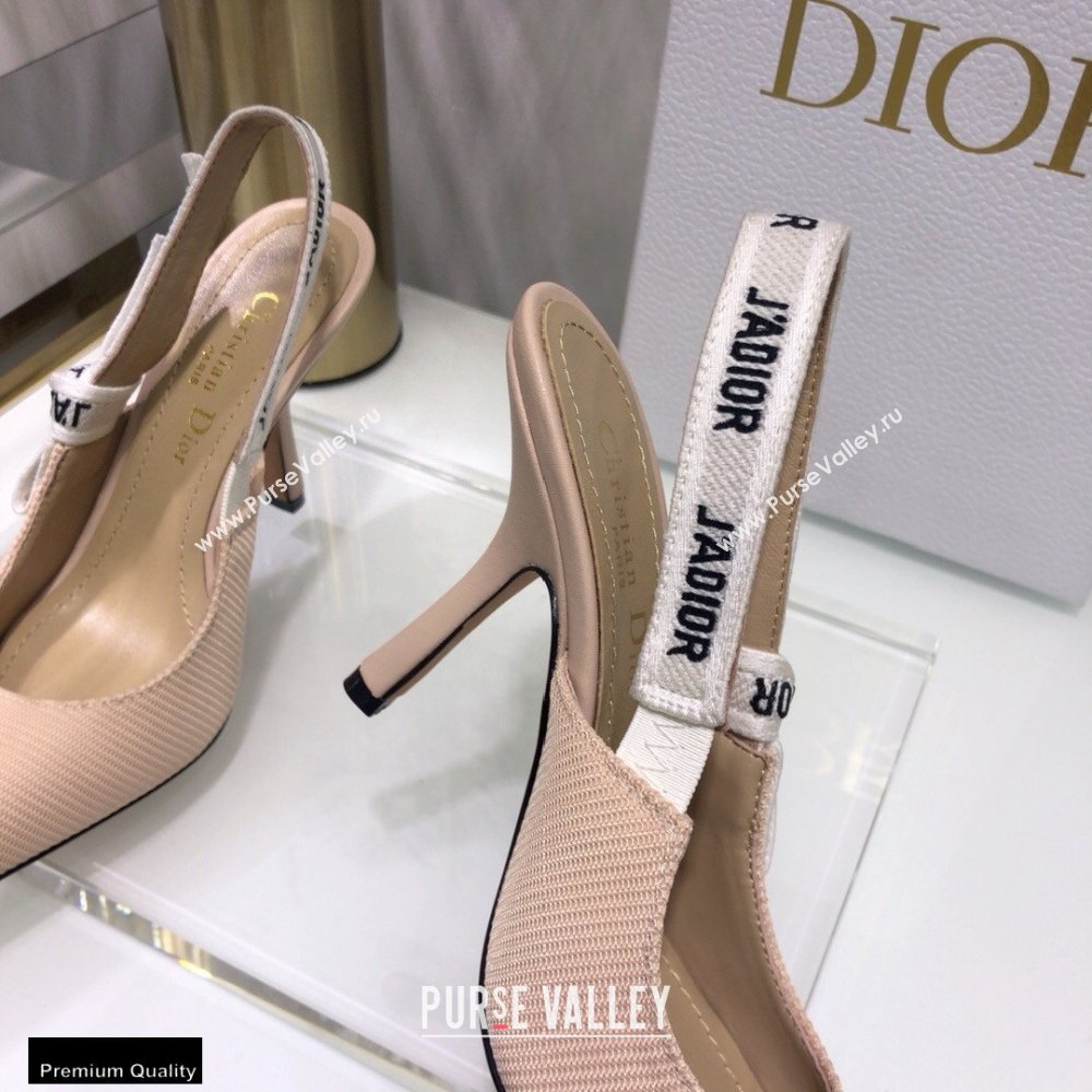 Dior Heel 9.5cm JAdior Slingback Pumps Technical Fabric Nude 2021 (jincheng-21022513)