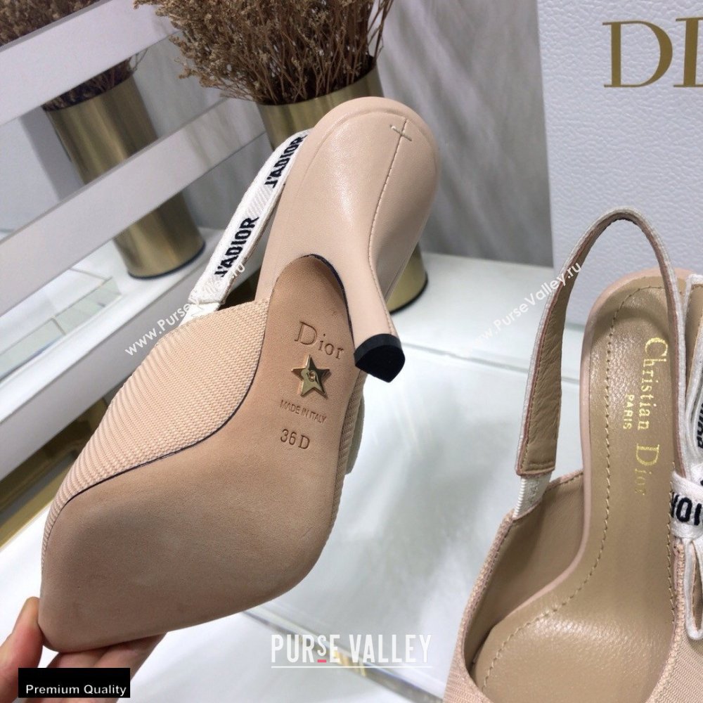 Dior Heel 9.5cm JAdior Slingback Pumps Technical Fabric Nude 2021 (jincheng-21022513)