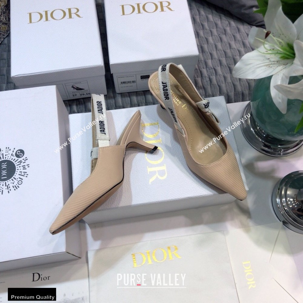 Dior Heel 6.5cm JAdior Slingback Pumps Technical Fabric Nude 2021 (jincheng-21022514)