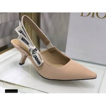 Dior Heel 6.5cm JAdior Slingback Pumps Technical Fabric Nude 2021 (jincheng-21022514)